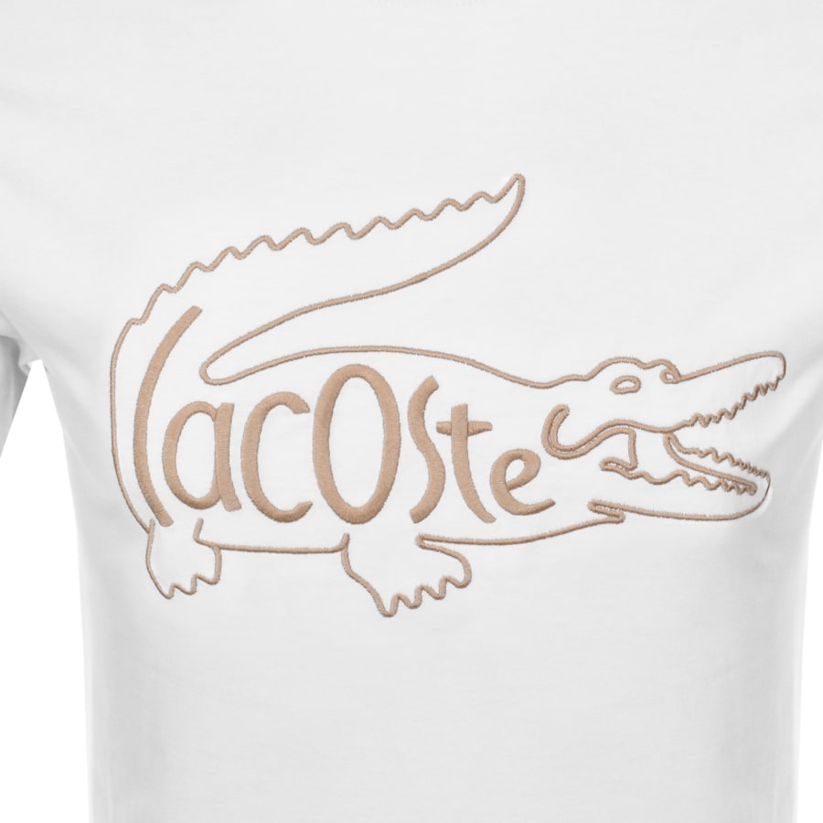 Alternative Image for ProductLacoste Crew Neck Logo T Shirt White3